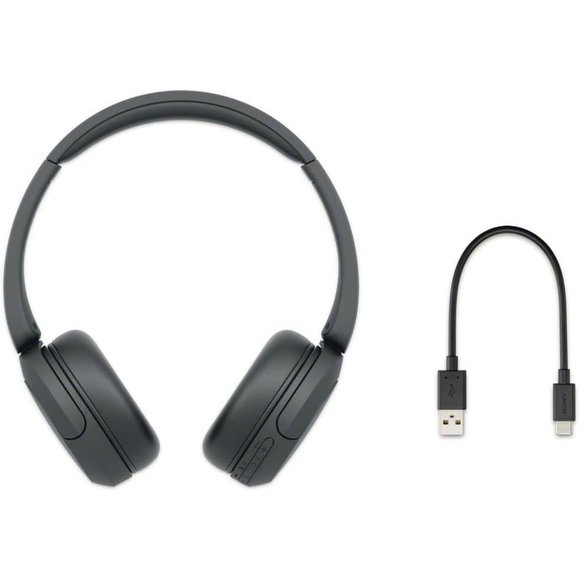 Black New WH-CH520 Wireless Headphones Bluetooth On-Ear Headset with Microphone - Picture 6 of 10